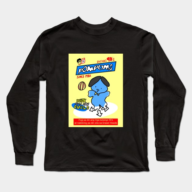 90s Pinoy Snack Pompums Long Sleeve T-Shirt by HCreatives